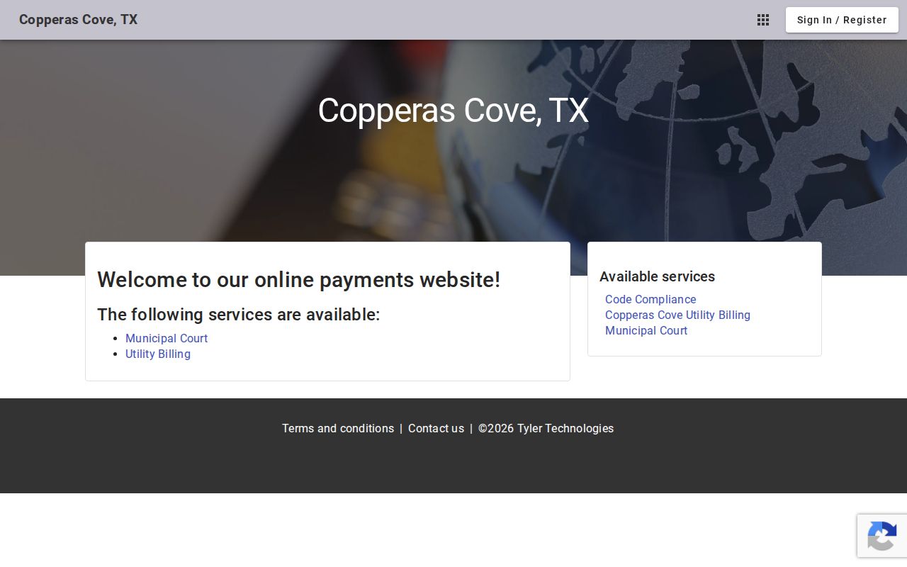 Copperas Cove official municipal payment and citation portal